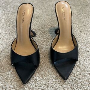 Tony Bianco Marcel Black Nappa Heels
